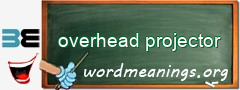 WordMeaning blackboard for overhead projector